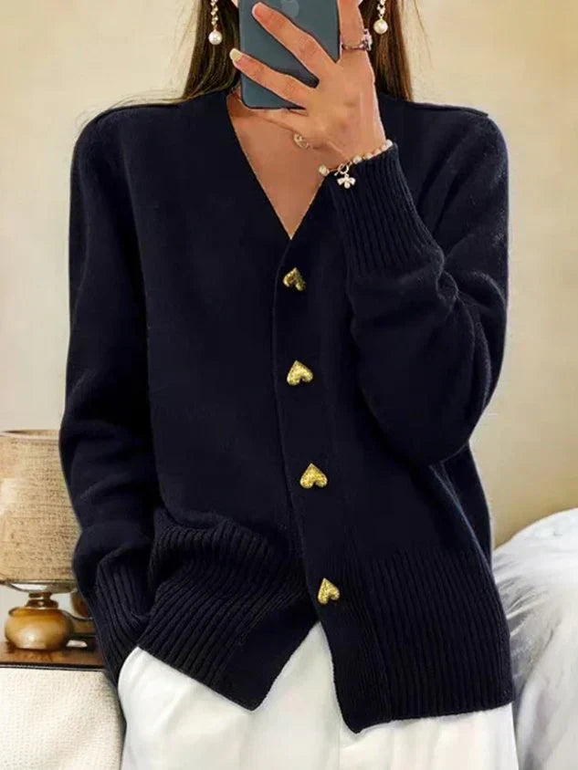 🍂Autumn New Arrivals🌸Women's Casual Autumn Plain Yarn Buttoned Cardigan