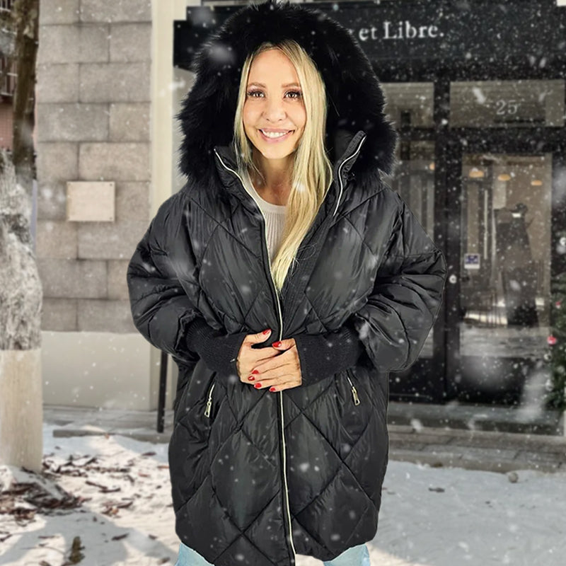 ❄️Winter Sales❄️Women's Mid-length Parka Coat with Knit Sleeves ✈️Free shipping✈️