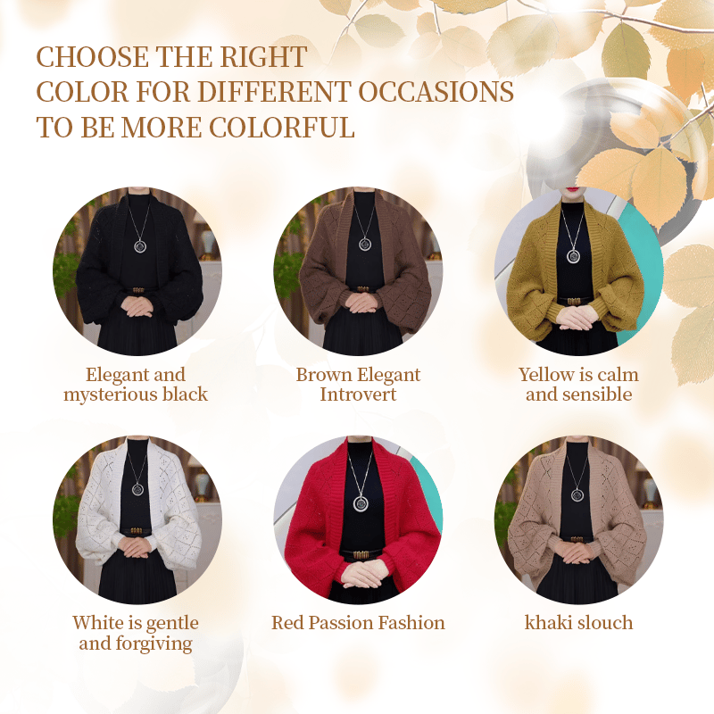 Fashion hollowed-out knitted shawl jacket