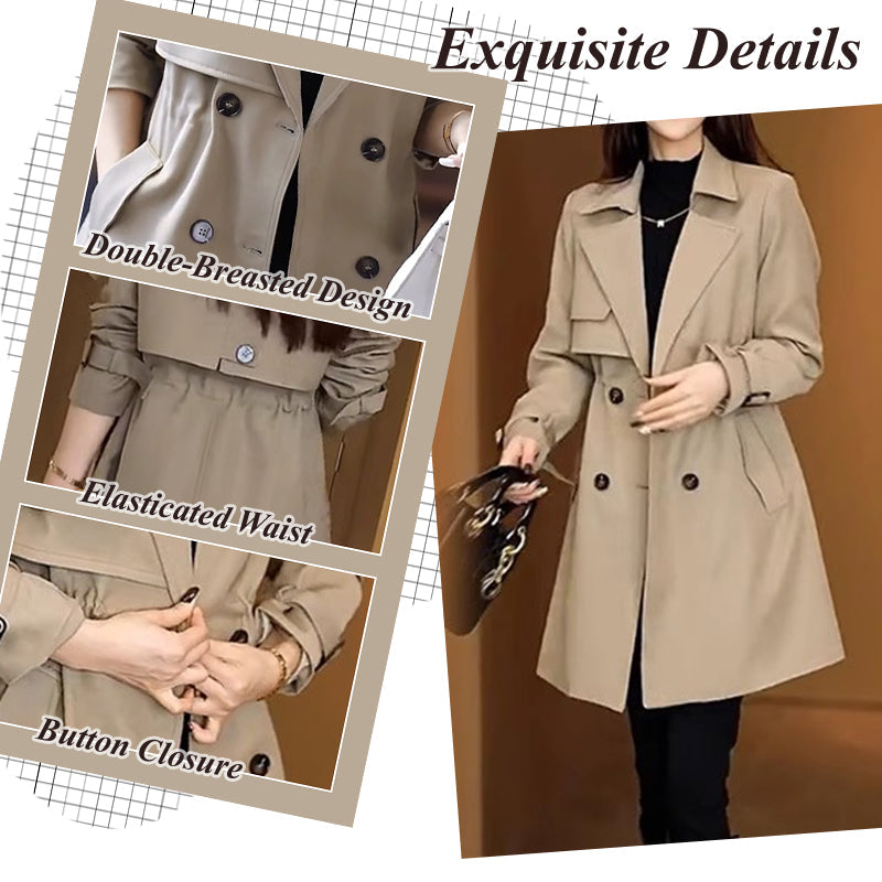 🌸Spring Specials🌸 Comfortable Waisted Lapel Trench Coat