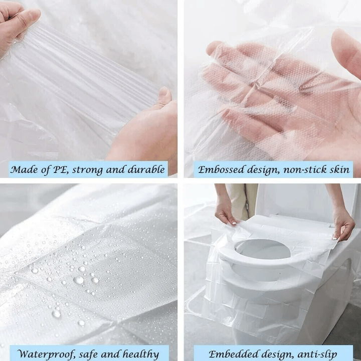 🚽 BUY 2 GET 1 FREE! ✨ Disposable Toilet Seat Covers (12-Pack) - Hygienic Protection for Public Restrooms, Portable & Biodegradable 🧻📦
