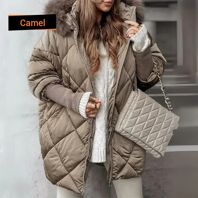 ❄️Winter Sales❄️Women's Mid-length Parka Coat with Knit Sleeves ✈️Free shipping✈️