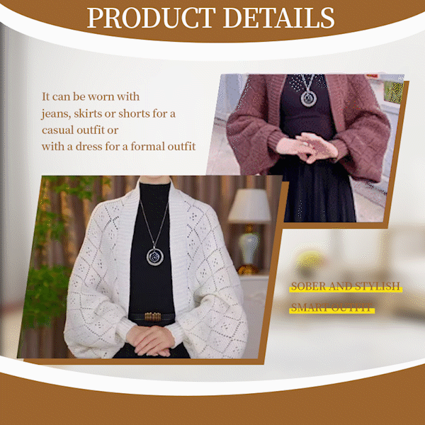 Fashion hollowed-out knitted shawl jacket