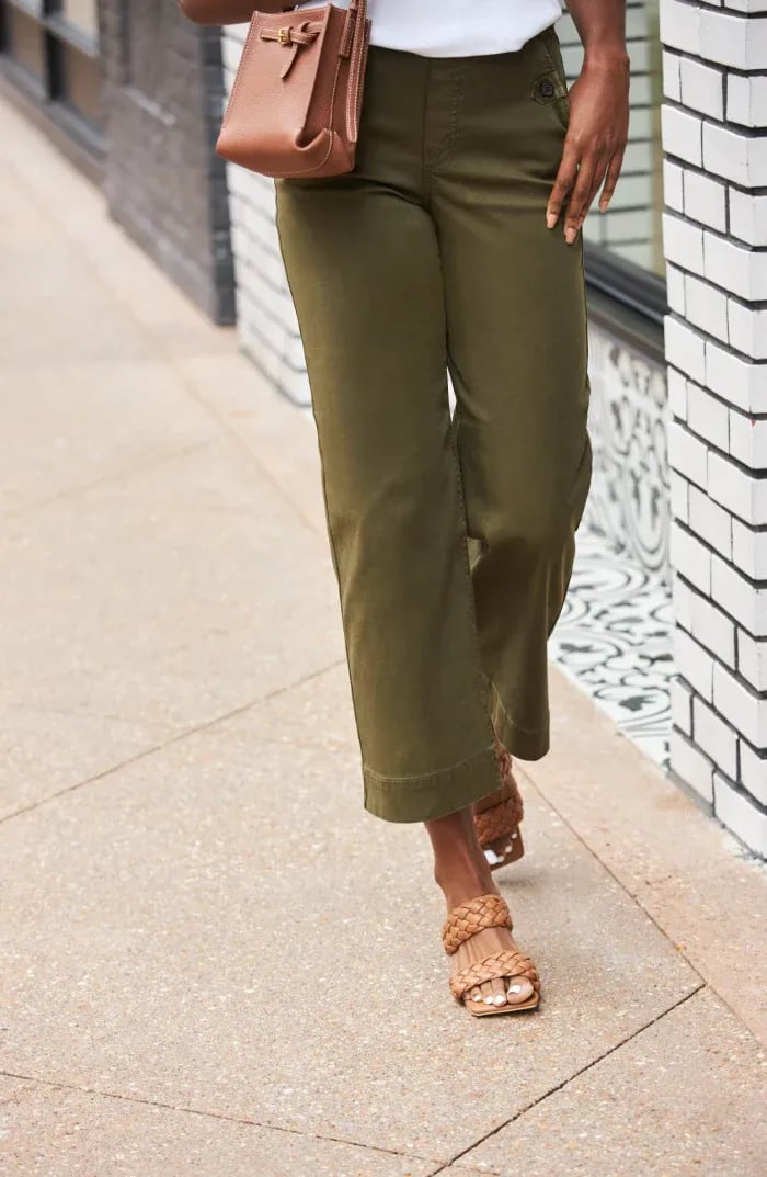 👖🍂 2025 AUTUMN HOT SALE 50% OFF💷Stretch Twill Cropped Wide Leg Pants