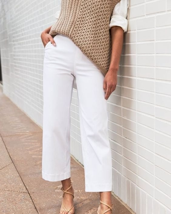 👖🍂 2025 AUTUMN HOT SALE 50% OFF💷Stretch Twill Cropped Wide Leg Pants