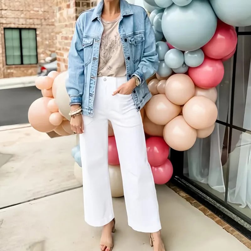👖🍂 2025 AUTUMN HOT SALE 50% OFF💷Stretch Twill Cropped Wide Leg Pants