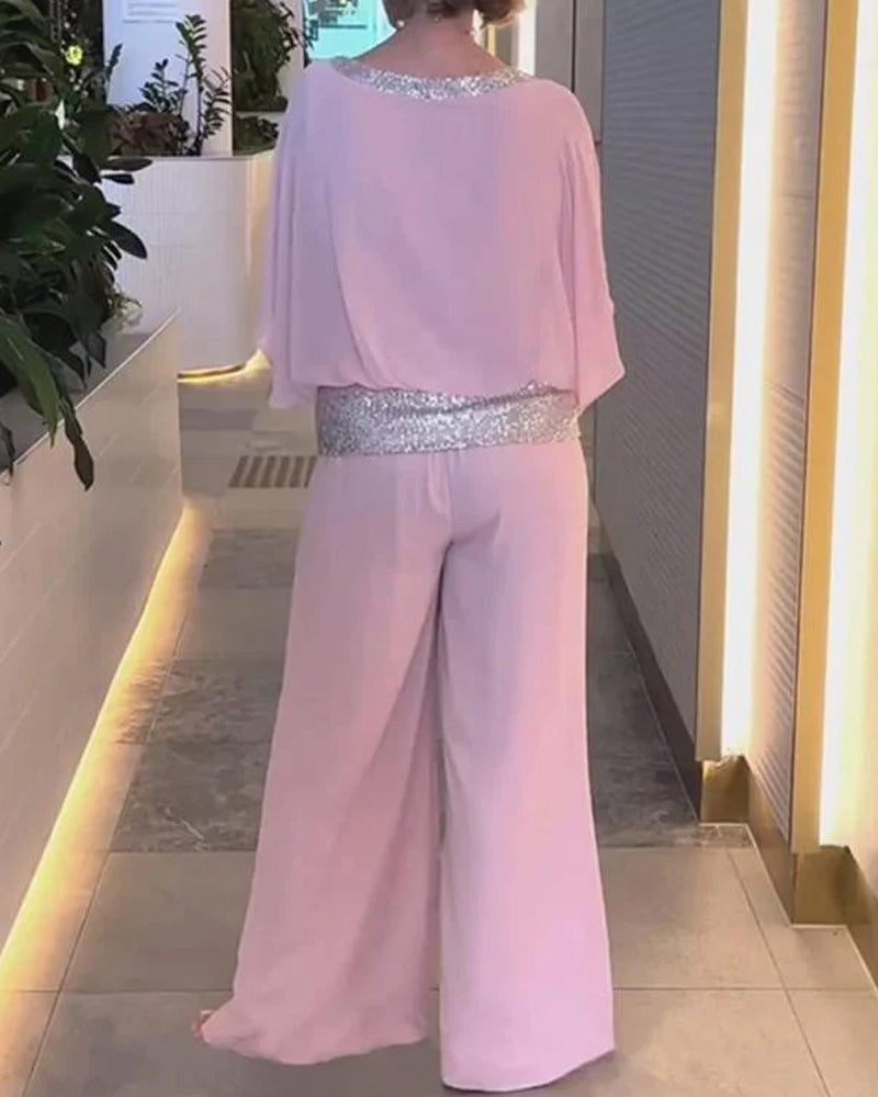 🎉Sparkle Sale 49% Off🔥Chic & Elegant Sequin Color Block Set