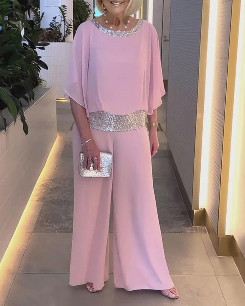 🎉Sparkle Sale 49% Off🔥Chic & Elegant Sequin Color Block Set