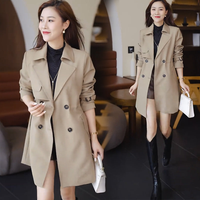 🌸Spring Specials🌸 Comfortable Waisted Lapel Trench Coat