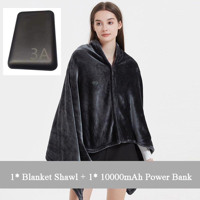 🔥Christmas Sale-Up to 50% OFF❄️Portable Soft Zipper Electric Heated Blanket Shawl☀️Warm the entire winter