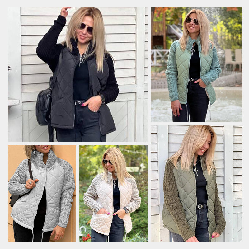๐ Hot Sale 50% OFF ๐ฅ2025 New Women's Knit Patchwork Puffy Jacket