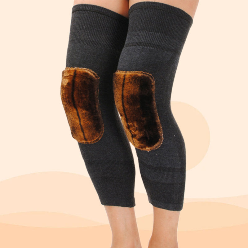 🔥2025 HOT SALE🔥 Universal Cold Protection Thickened Faux Furred Knee Pads