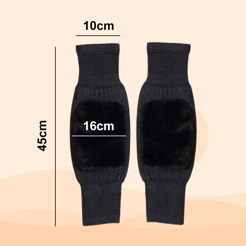 🔥2025 HOT SALE🔥 Universal Cold Protection Thickened Faux Furred Knee Pads