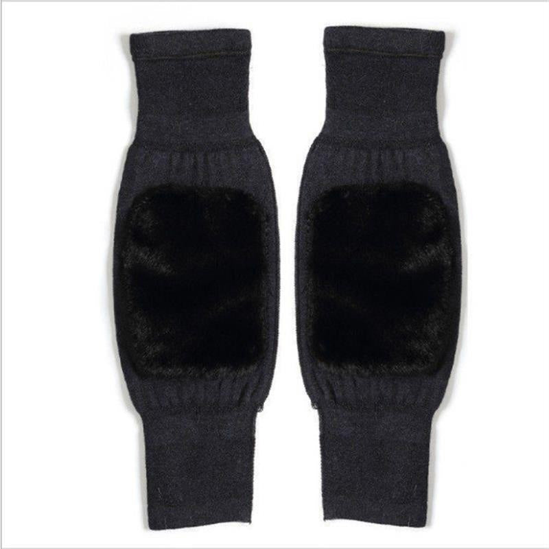 🔥2025 HOT SALE🔥 Universal Cold Protection Thickened Faux Furred Knee Pads