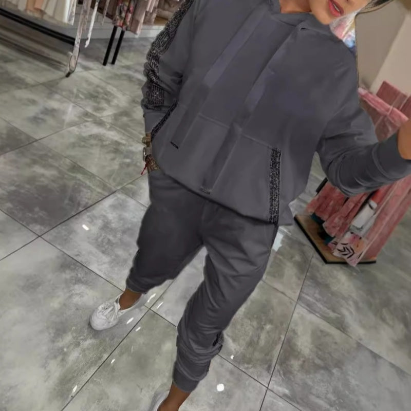 🔥2025 Hot Sale🔥 Women's 2 Piece Set Drawstring Hooded Tops & Pants
