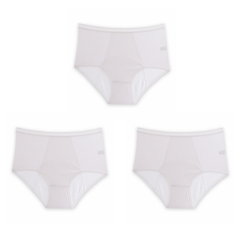 Plus Size High Waist Leak Proof Ice Silk Panties