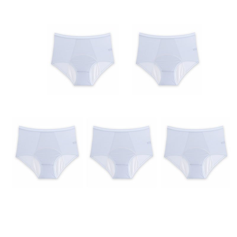 Plus Size High Waist Leak Proof Ice Silk Panties