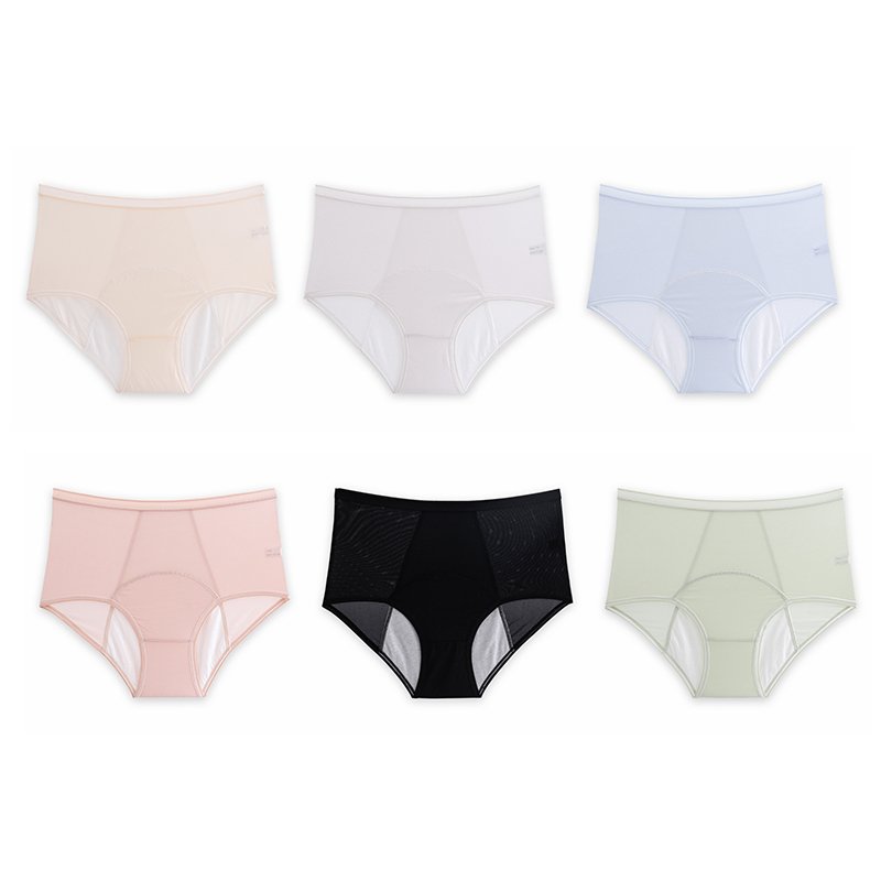 Plus Size High Waist Leak Proof Ice Silk Panties