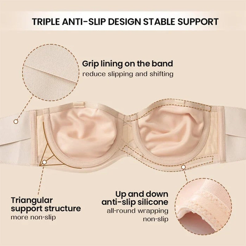 💕What should I wear tomorrow?💕Summer Sale Non-Slip Full-Coverage Bandeau Bra