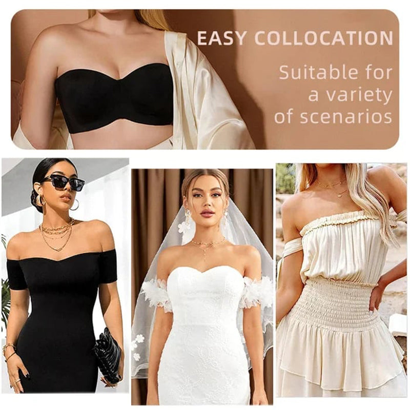 💕What should I wear tomorrow?💕Summer Sale Non-Slip Full-Coverage Bandeau Bra