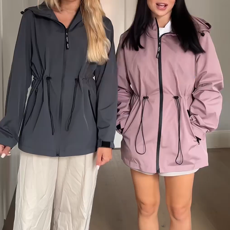 Women's Lightweight Water-repellent Raincoat Jacket