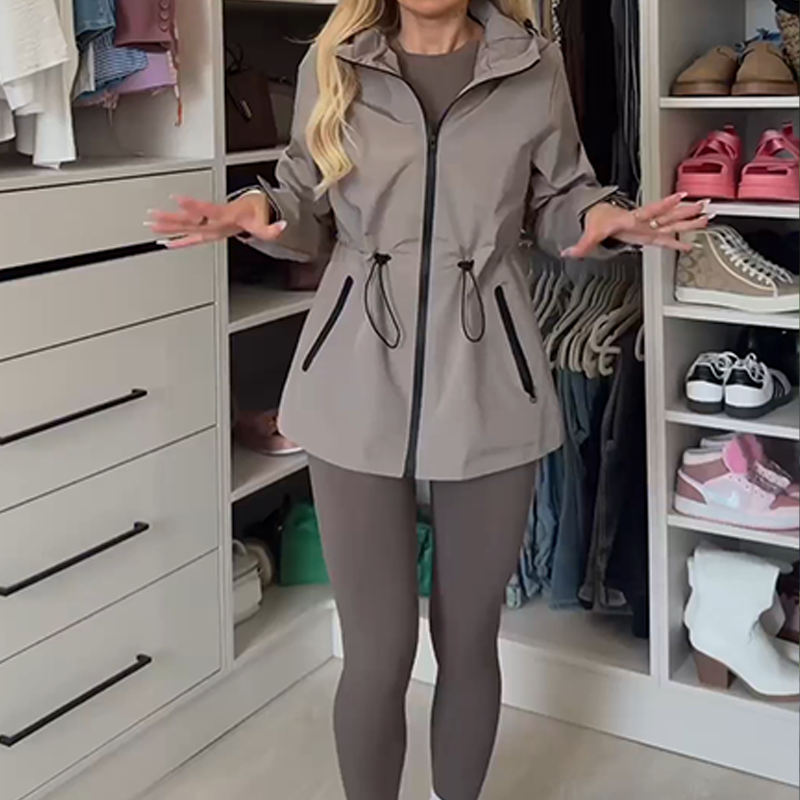 Women's Lightweight Water-repellent Raincoat Jacket