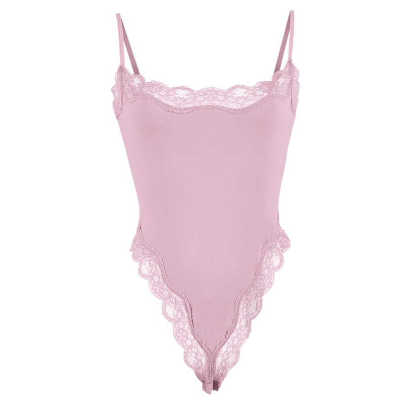 Slimming Lace Spaghetti Bodysuit