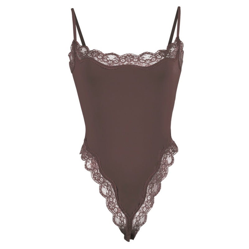 Slimming Lace Spaghetti Bodysuit