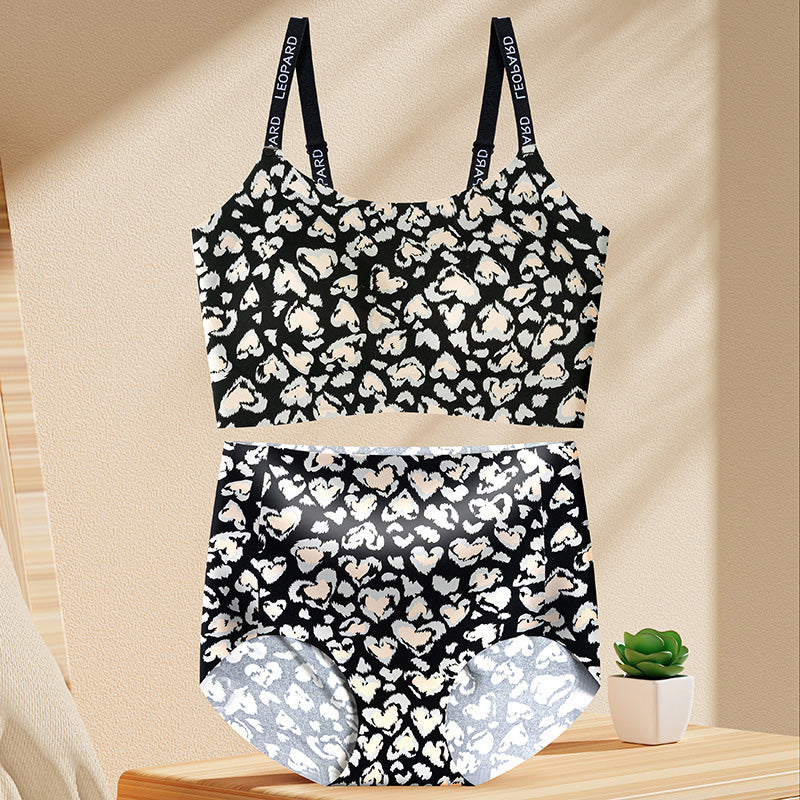 🍂Autumn Promotion 50%💕Women's Seamless Leopard Bra & Panty Set