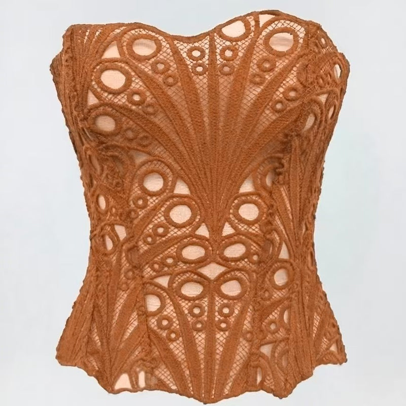 🔥🩱Women's Lace Up Shapewear Tube Top