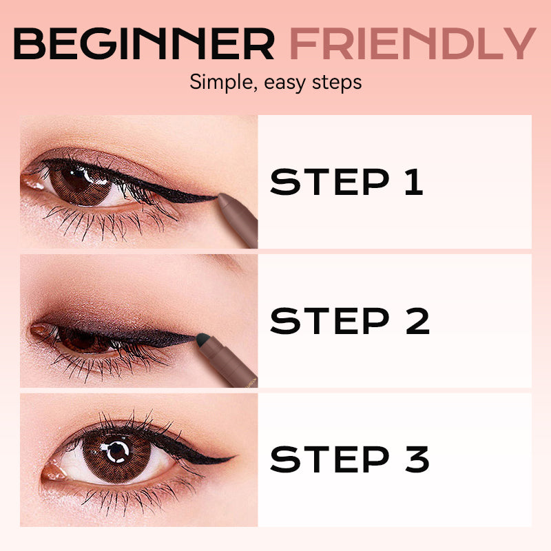 šLAST DAY PROMOTION - 50%OFF š 2-in-1 Eye Shadow and Eyeliner with Blending Brush