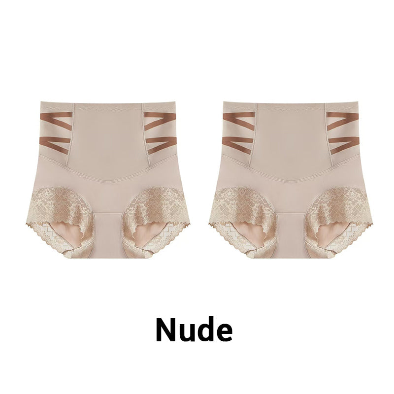 High Waisted Tummy Tuck Lace Shaping Panties