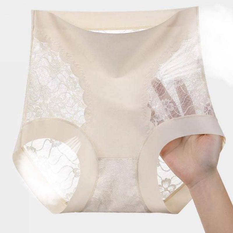 Women’s High-Waist Lace Seamless Stretch Silky Underwear