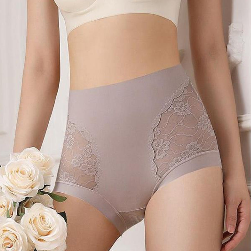 Women’s High-Waist Lace Seamless Stretch Silky Underwear