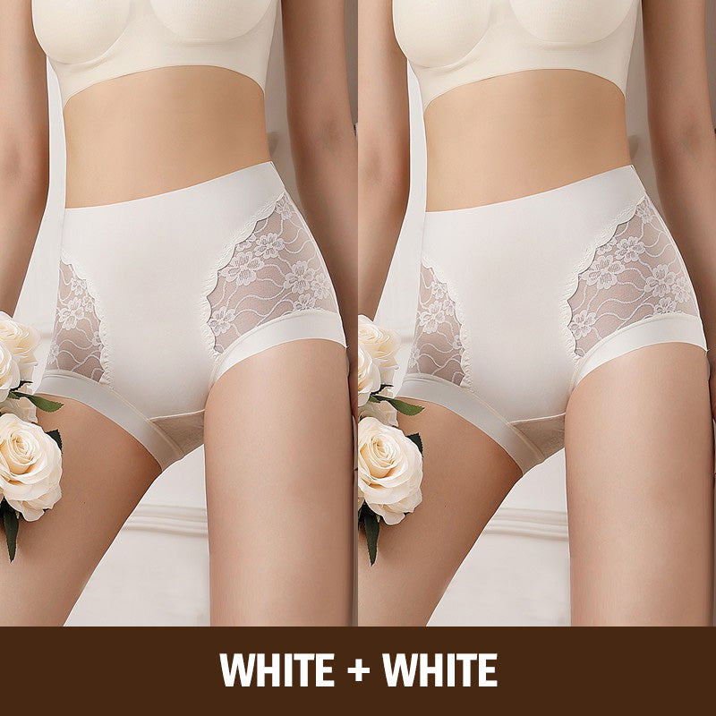 Women’s High-Waist Lace Seamless Stretch Silky Underwear