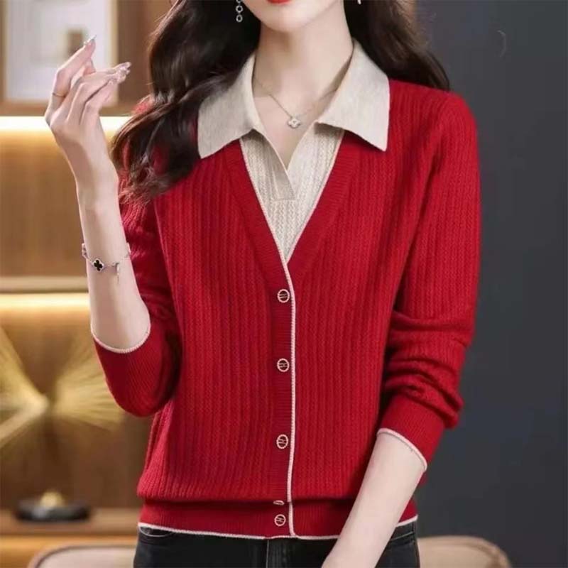 Women’s Elegant Mock Layered Sweater