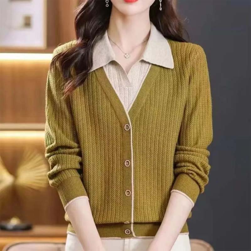 Women’s Elegant Mock Layered Sweater