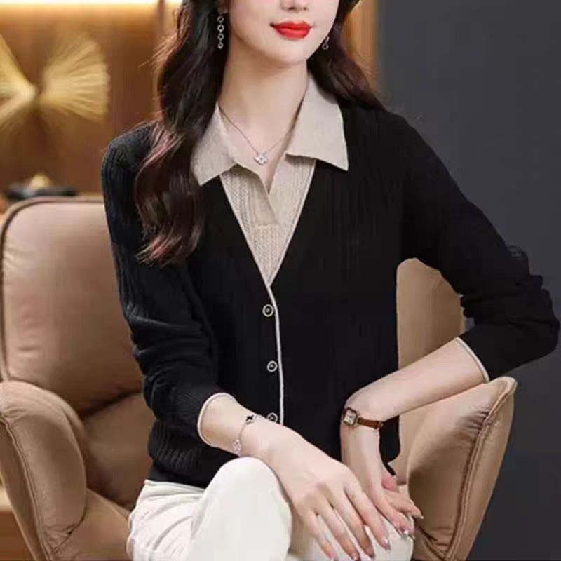 Women’s Elegant Mock Layered Sweater