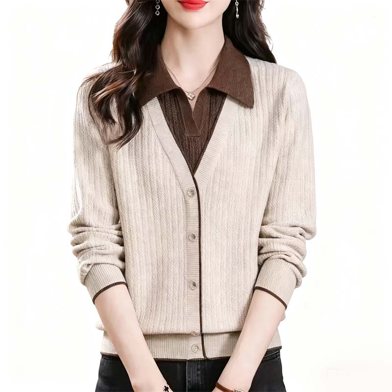 Women’s Elegant Mock Layered Sweater