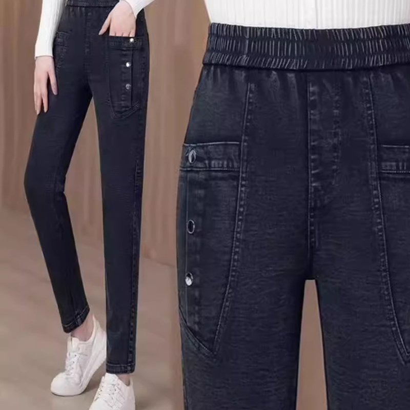Women's High Waisted Stretch Skinny Jeans with Pockets