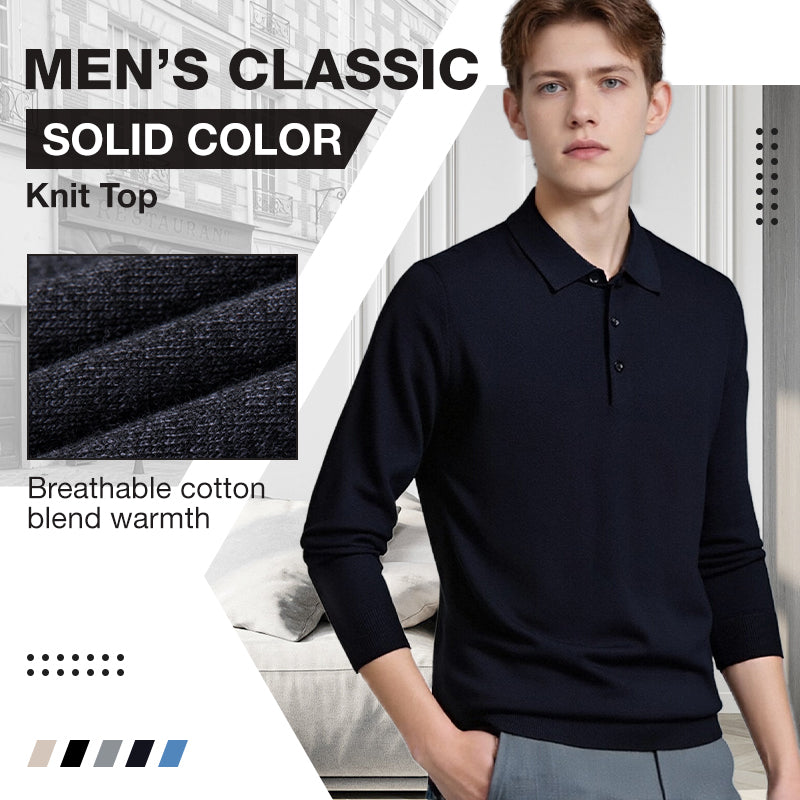 š„Menās Classic Solid Color Knit Top|BUY 2 FREE Shippingš„