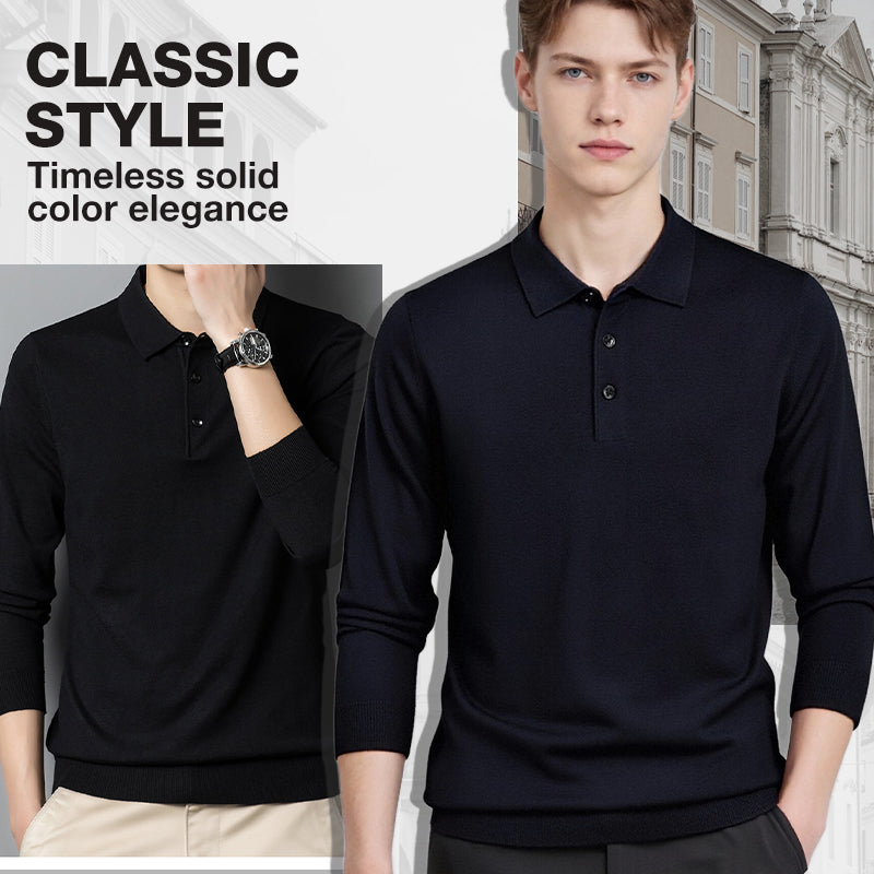 š„Menās Classic Solid Color Knit Top|BUY 2 FREE Shippingš„