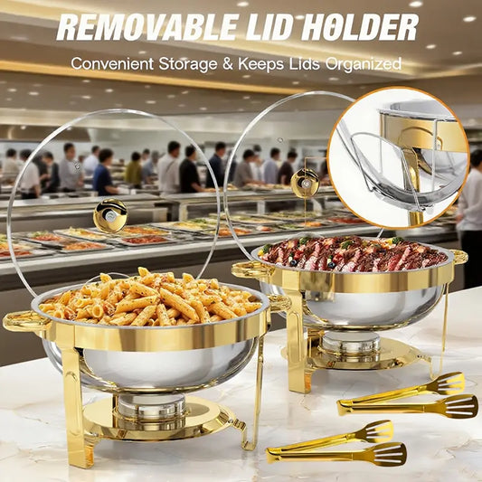 💎 -50% SUR L'ENSEMBLE DE BUFFET INOX ! 💎 2 Réchauds Professionnels, 5 Litres & Chauffage au Combustible Inclus ✨✈️livraison gratuite