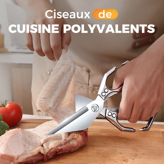 🔥45% de réduction ! Ciseaux de cuisine multifonctionnels et résistants – Acier inoxydable, démontables, anti-adhérents & parfaits pour viande, herbes, crustacés et plus ! 🦐🔪