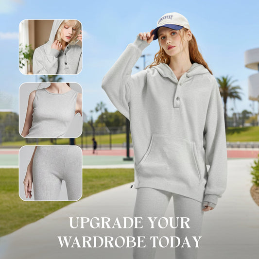 ⏳Time-limited Special £25.99⏰Hooded Casual & Fashionable Sweatshirt 3-Piece Set