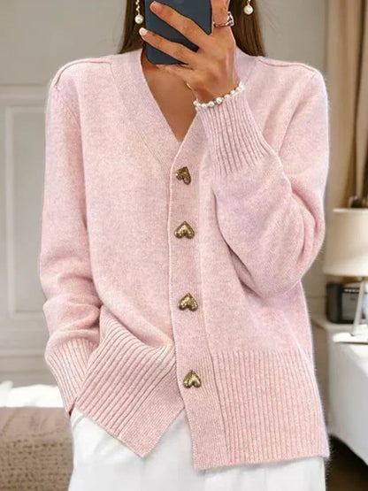 🍂Autumn New Arrivals🌸Women's Casual Autumn Plain Yarn Buttoned Cardigan