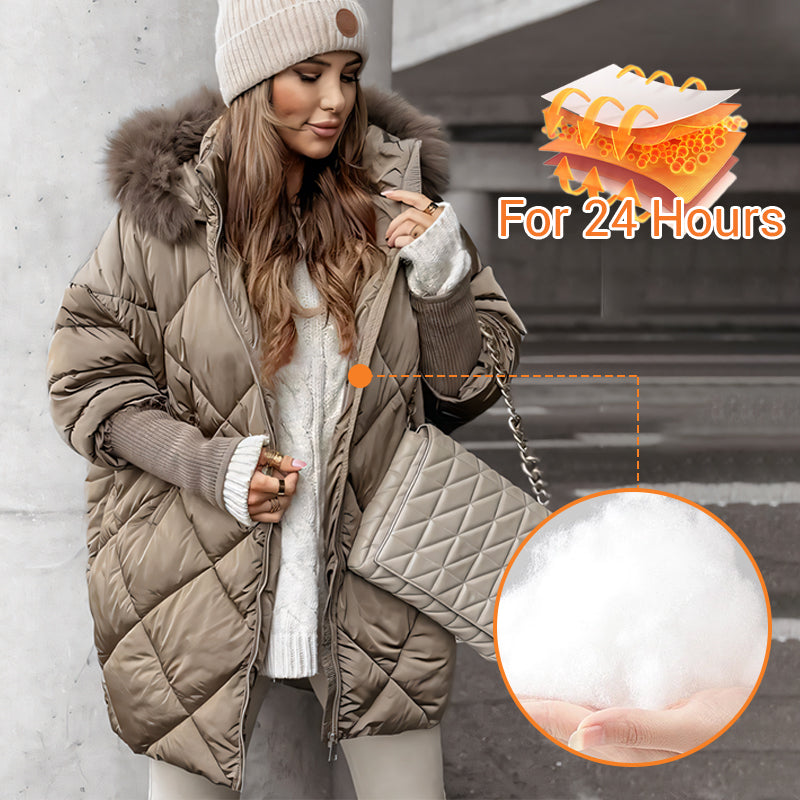 ❄️Winter Sales❄️Women's Mid-length Parka Coat with Knit Sleeves ✈️Free shipping✈️