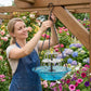 🔥💐 SOLDES DE PRINTEMPS - 52 % DE RÉDUCTION ⚡ PLUS DE 50 000 VENDUS ! 🐦 Baignoire à oiseaux suspendue solaire – Fontaine ou distributeur de nourriture pour oiseaux