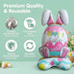 🐰 61% DE RÉDUCTION ! 🎉 Ballons 3D sur Pied pour Pâques – Géants Lapin/Carotte/Poussin/Œuf – Décoration Festive, Gonflage à l'Air & Parfait pour Enfants/Jardin 🌷