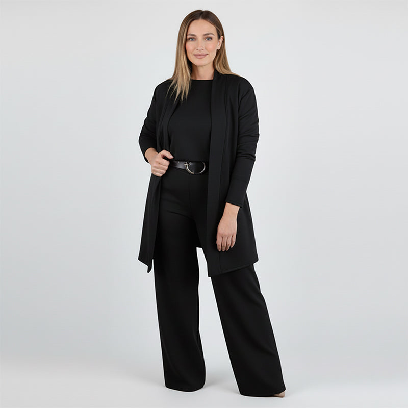 💜 LAST DAY PROMOTION 50%OFF 💜Elegant 3-piece set including long cardigan, top and pants💞